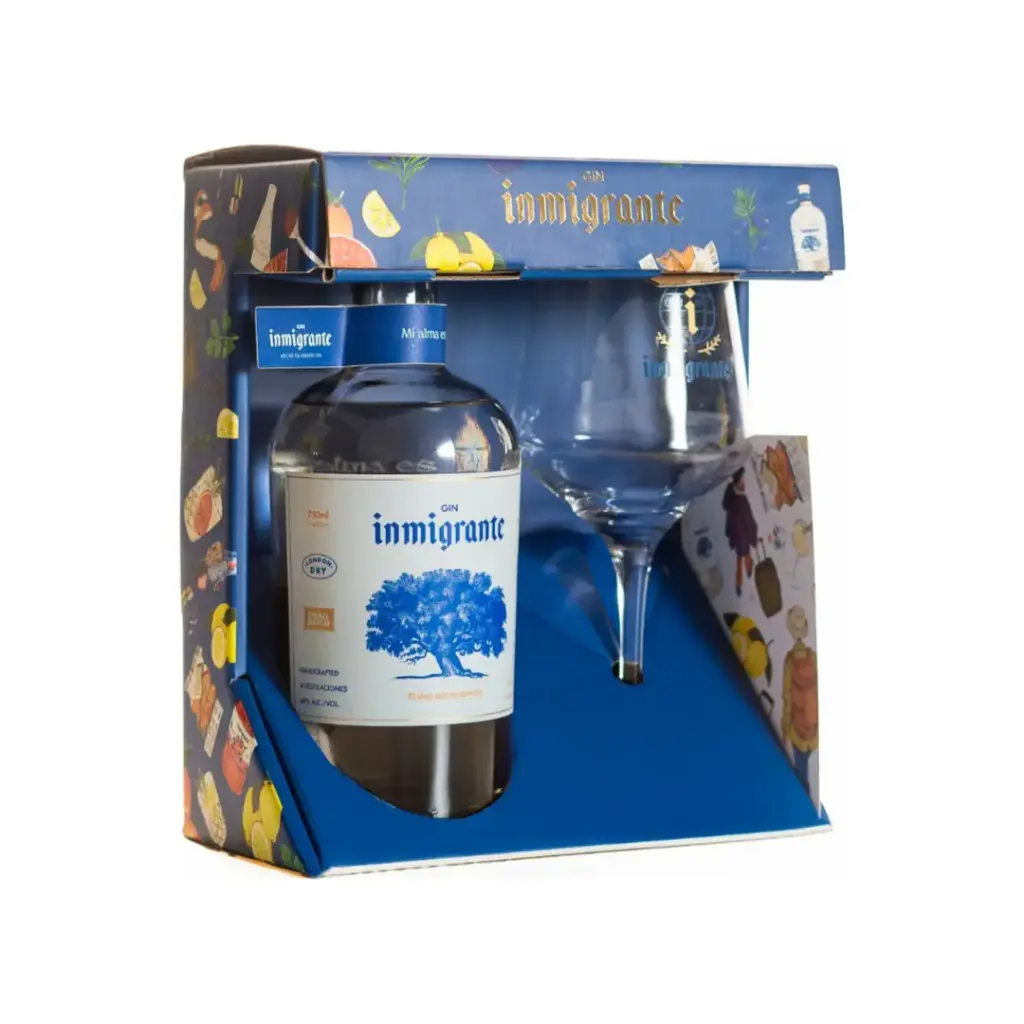 ESTUCHE INMIGRANTE 750ml + COPA