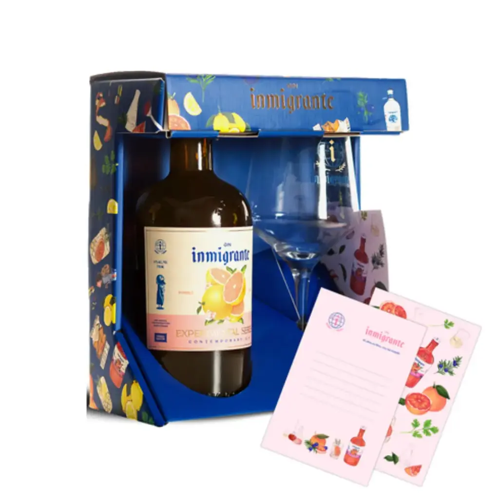 ESTUCHE INMIGRANTE EXPERIMENTAL SERIES 750ml + COPA