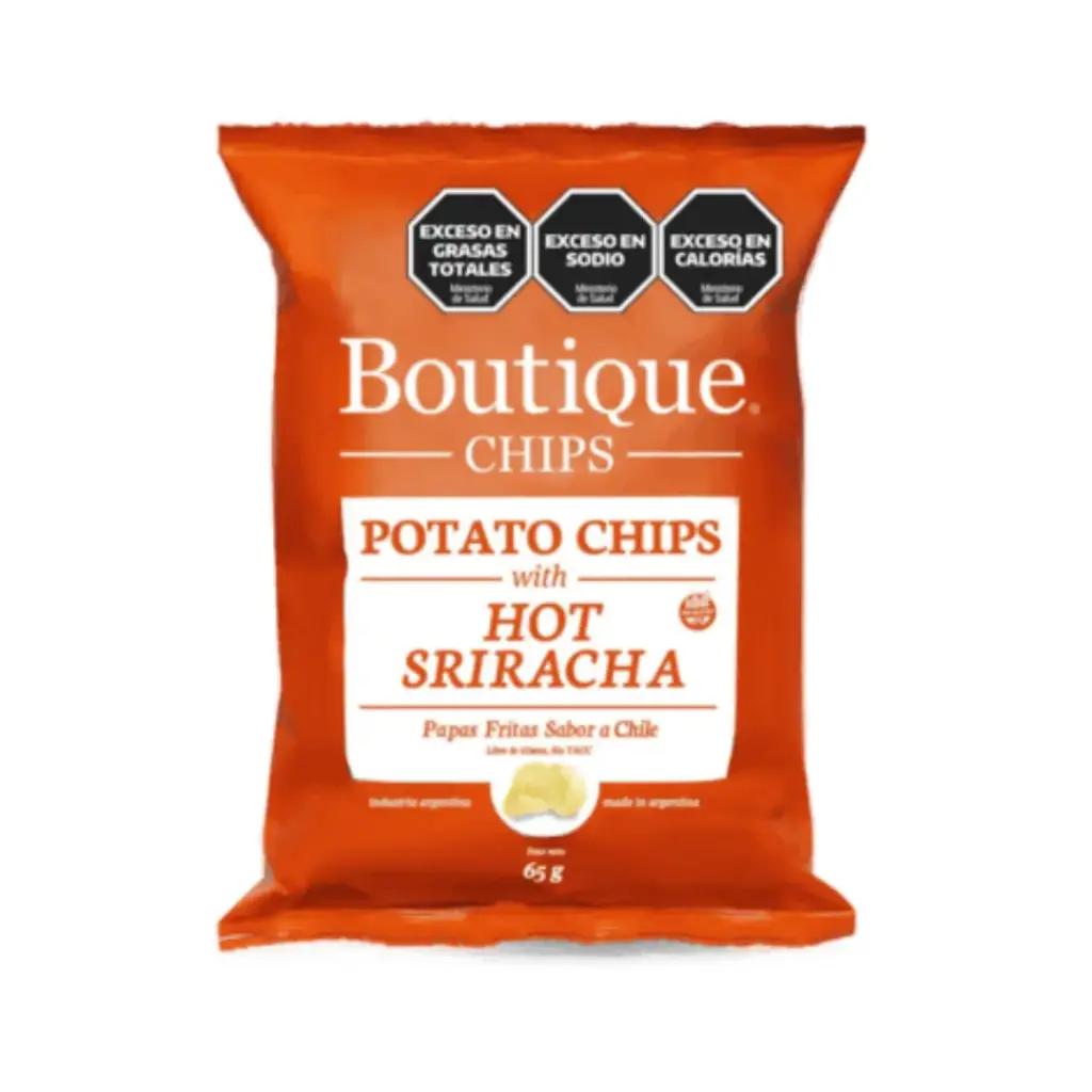 BOUTIQUE CHIPS HOT SRIRACHA 65g 