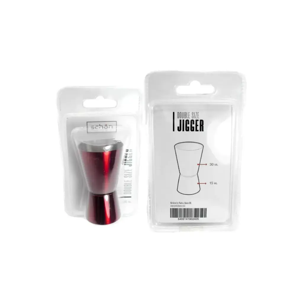 JIGGER MEDIDA SCHON DOBLE ROJO
