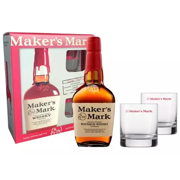 KIT MAKER'S MARK BOURBON 750ml + 2 VASOS