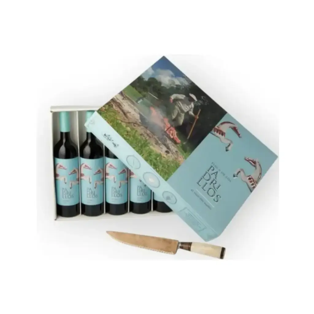 PADRILLOS MALBEC x6 CON CUCHILLO DE ASADOR