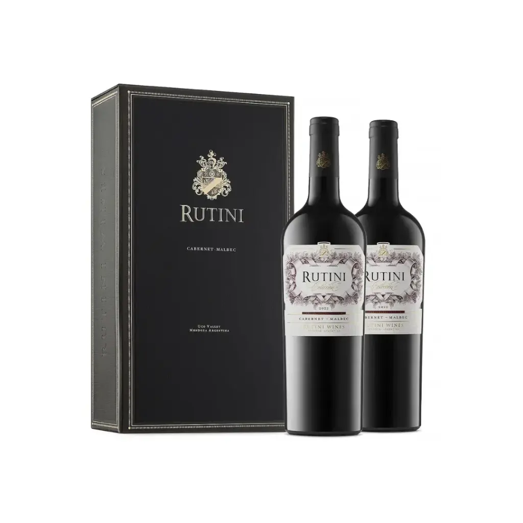 RUTINI CABERNET - MALBEC ESTUCHE x2 750ml