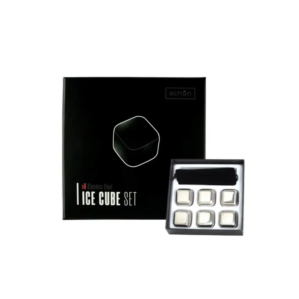 SET ICE 6 CUBOS HIELOS ACERO SCHON